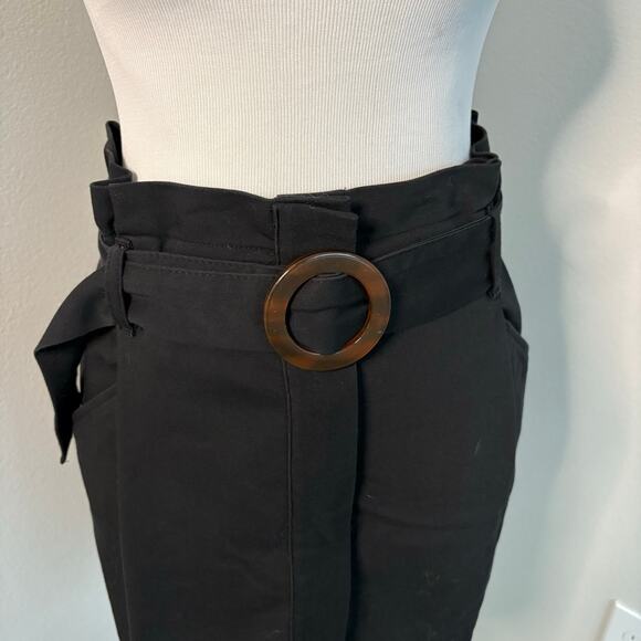 Zara TRF Elegant Black Belted‎ Skirt - Medium - Picture 3 of 6